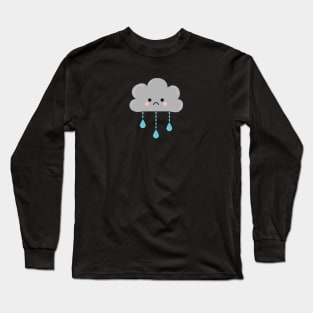 Cute Kawaii Rain Cloud - Okay To Feel Sad Long Sleeve T-Shirt